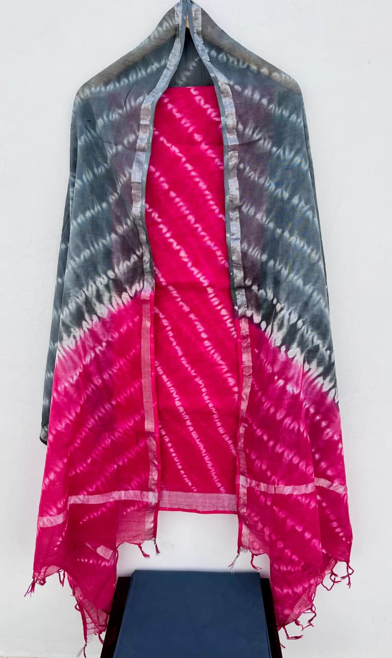 Product Details of Hand block Printed and Painted full Linen Suit