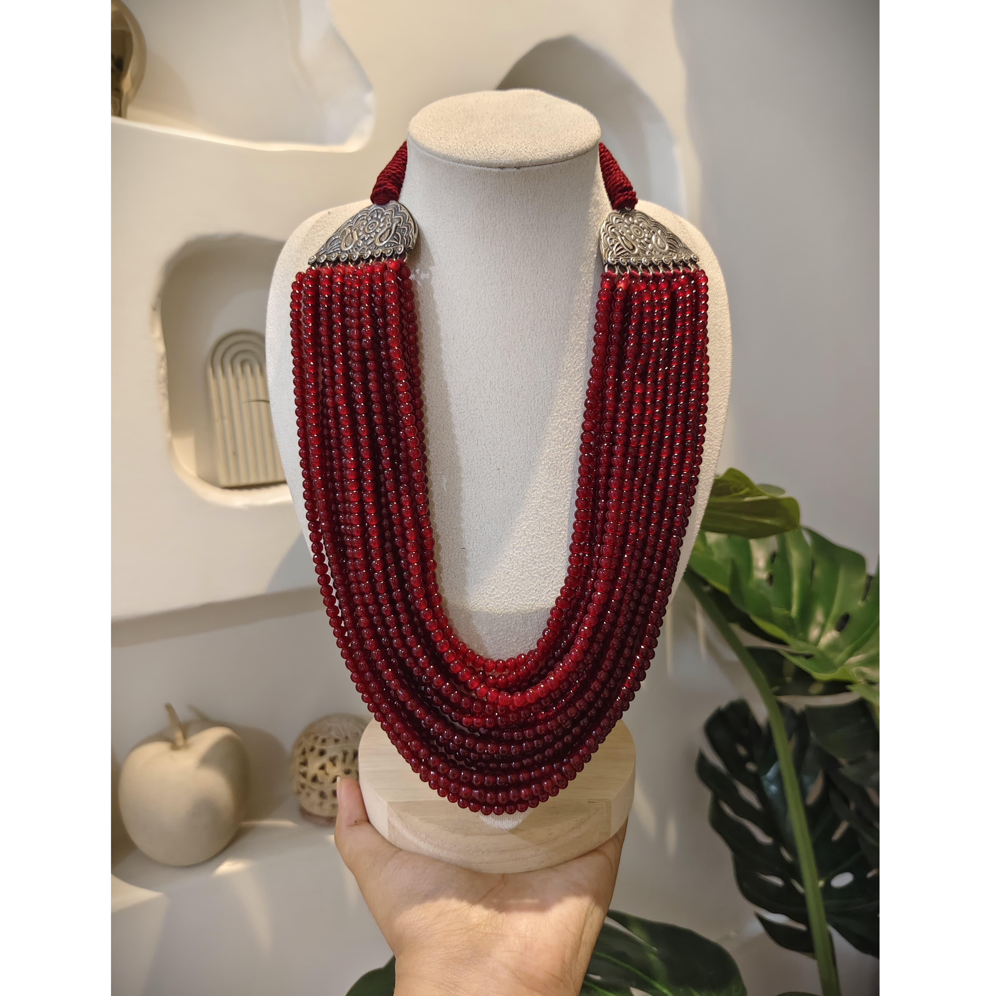 Maisonette CZ Light Weight Peacock Designer Hasli with Earrings 