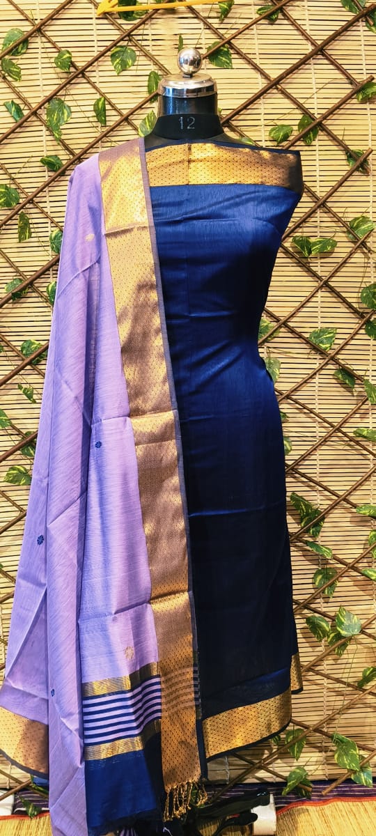 Maheshwari Handloom top dupatta set 