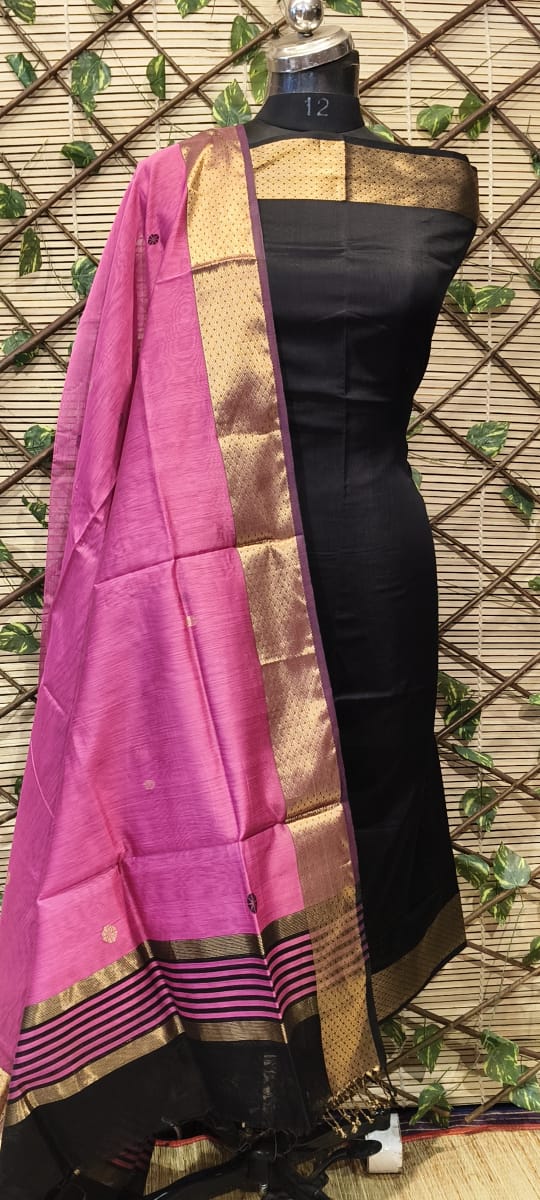 Maheshwari Handloom top dupatta set 
