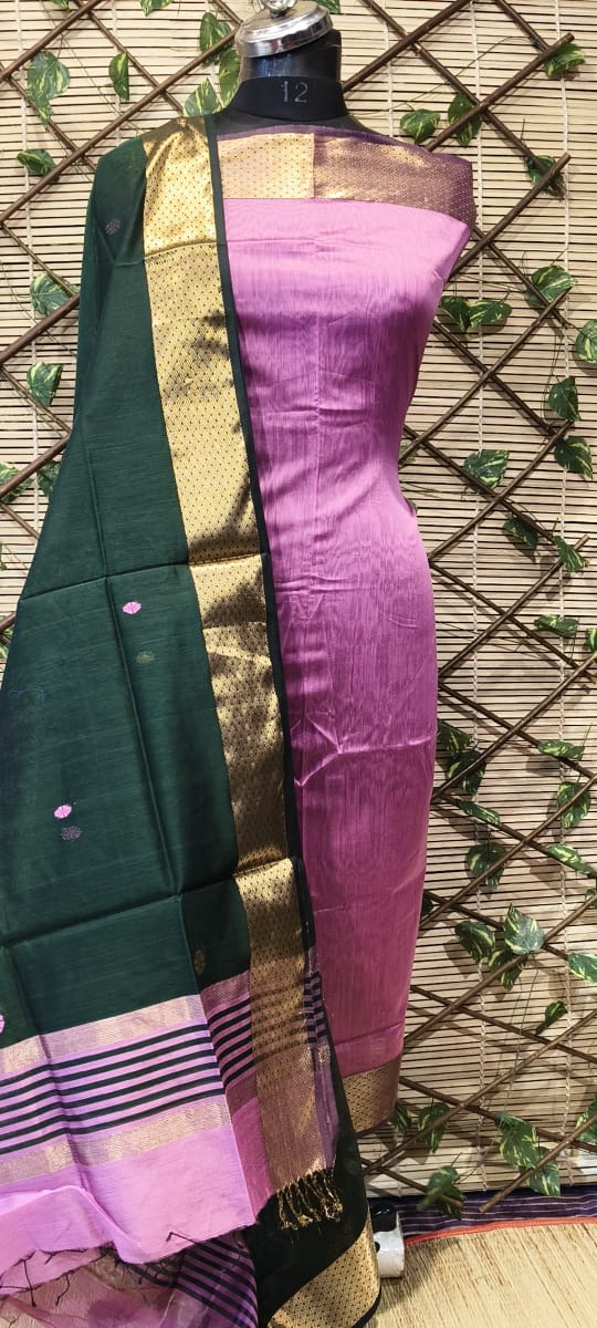 Maheshwari Handloom top dupatta set 
