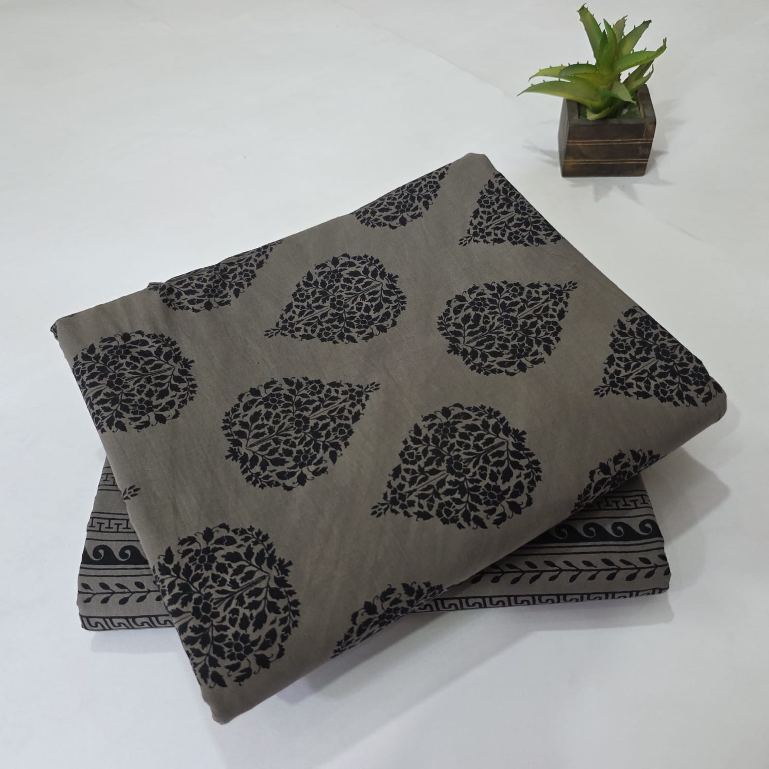 Hand block Print Cotton Running Fabric Mix match 2pis Combo Suit