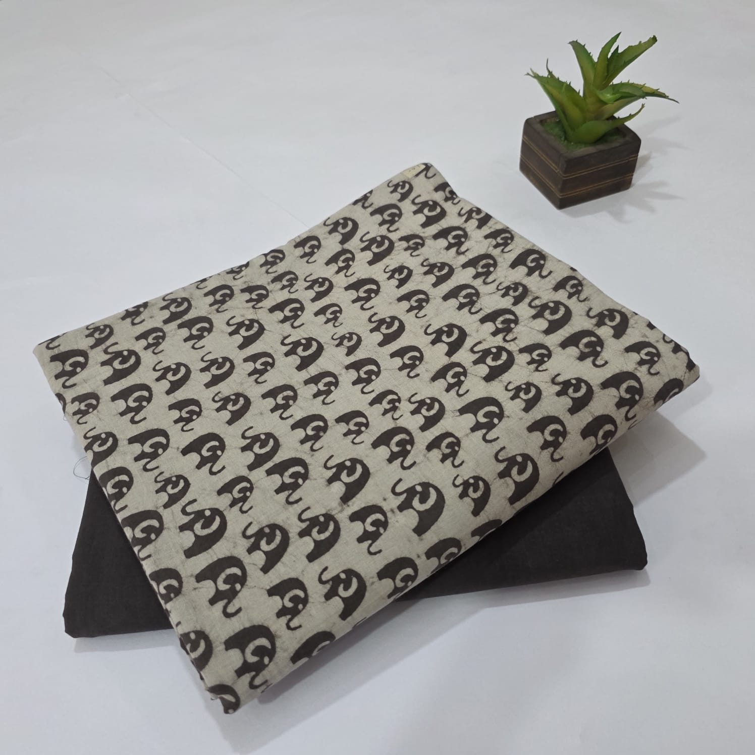 Hand block Print Cotton Running Fabric Mix match 2pis Combo Suit