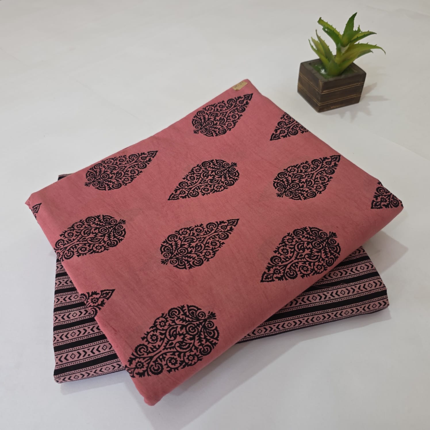 Hand block Print Cotton Running Fabric Mix match 2pis Combo Suit