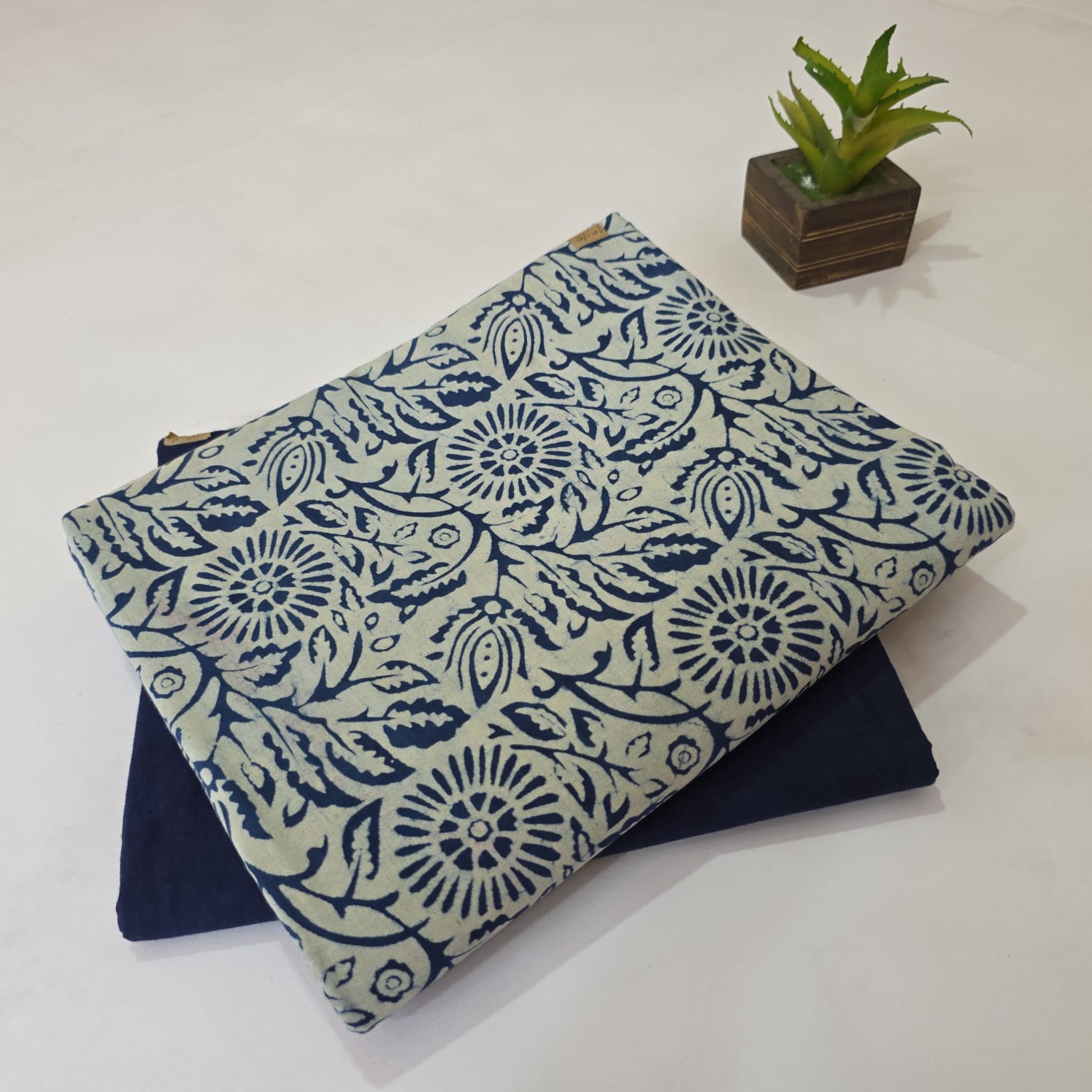 Hand block Print Cotton Running Fabric Mix match 2pis Combo Suit