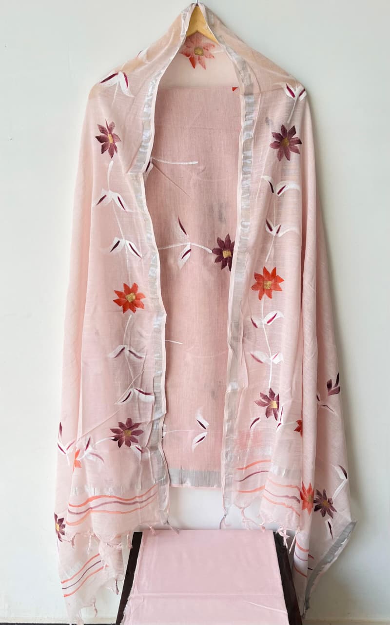 Product Details of Hand block Printed and Painted full Linen Suit