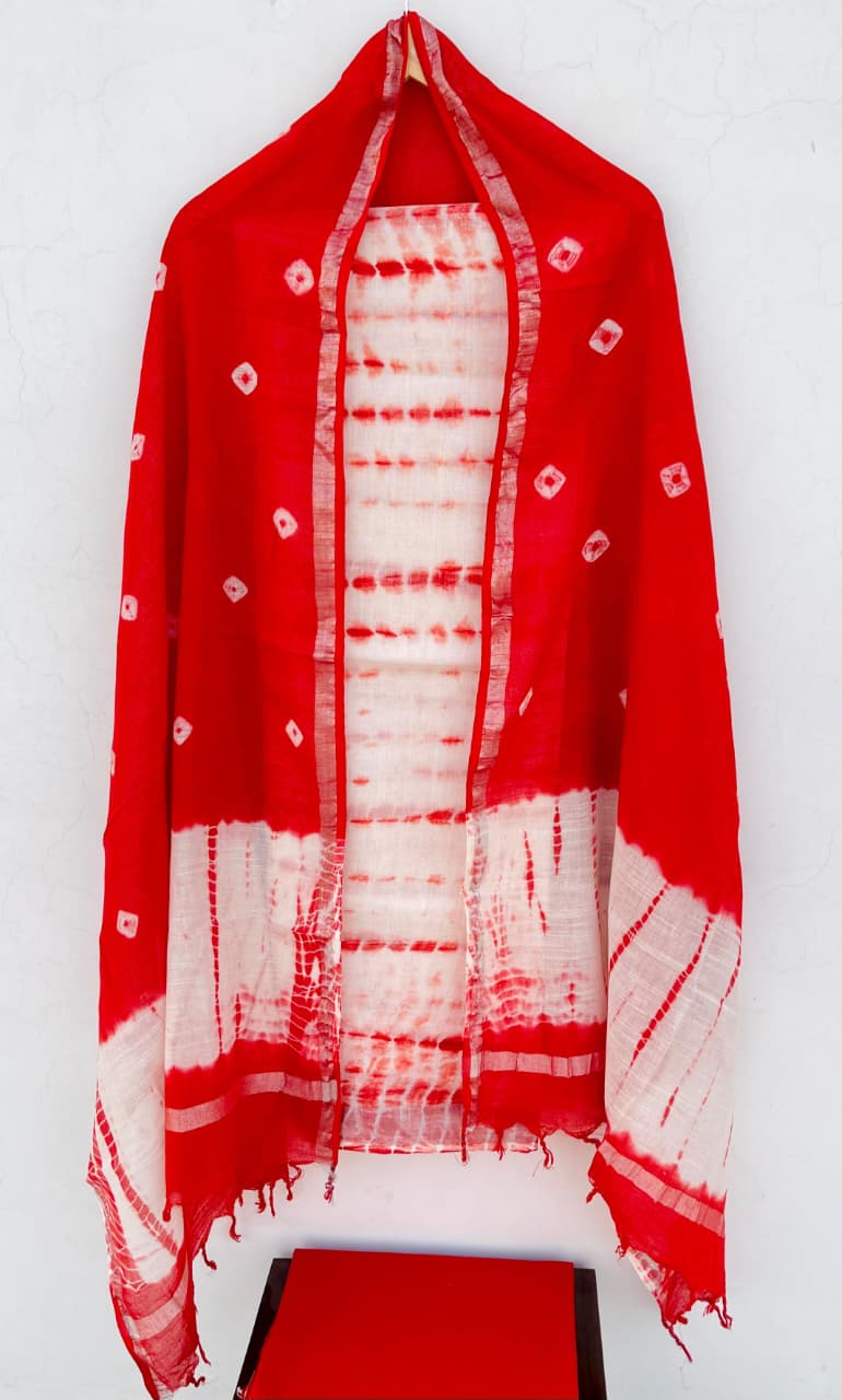 Product Details of Hand block Printed and Painted full Linen Suit