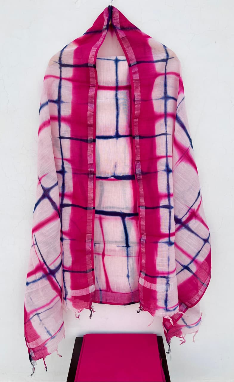 Product Details of Hand block Printed and Painted full Linen Suit