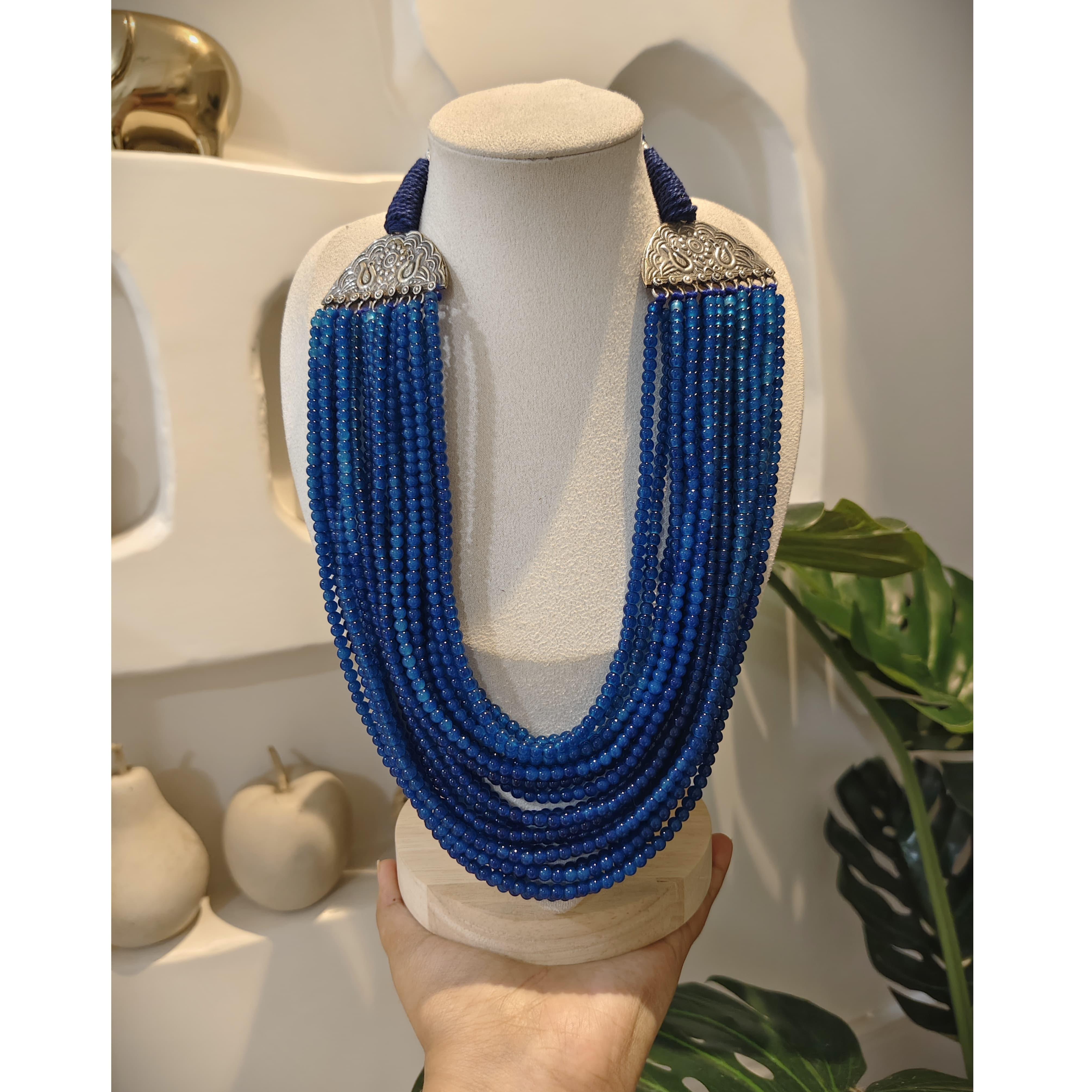 Maisonette CZ Light Weight Peacock Designer Hasli with Earrings 