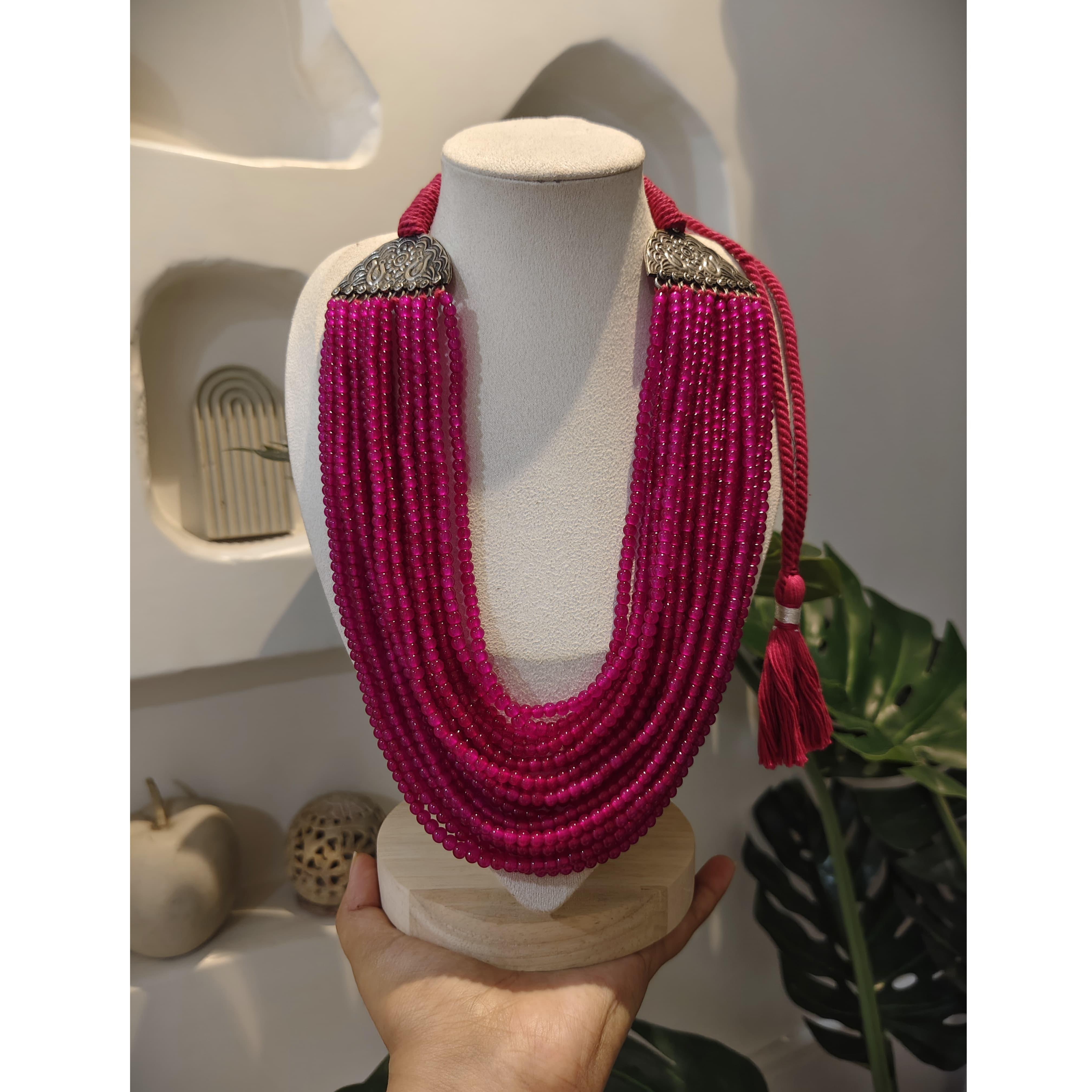 Maisonette CZ Light Weight Peacock Designer Hasli with Earrings 